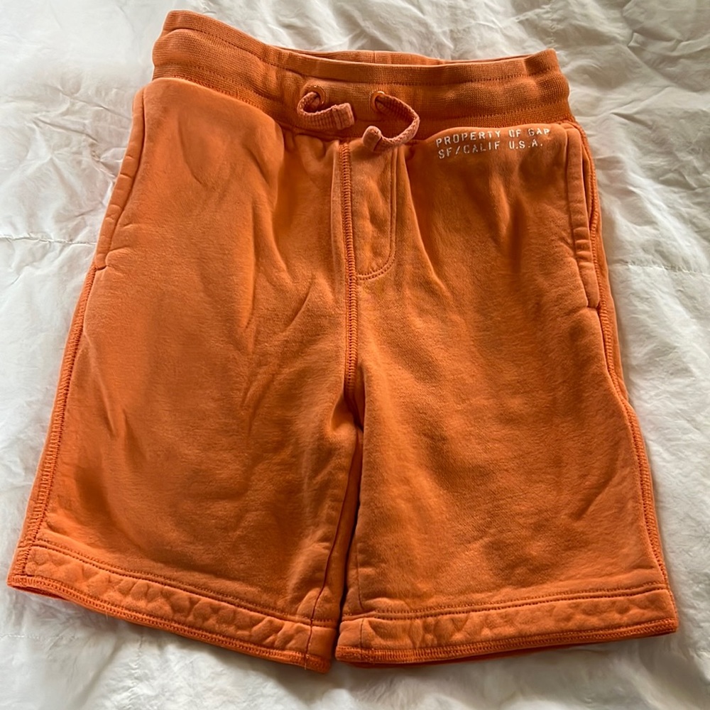 Gap kids soft fleece shorts. Super soft. Orange, S (6-7). Like new!